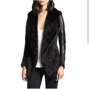 June fur and leather jacket size medium